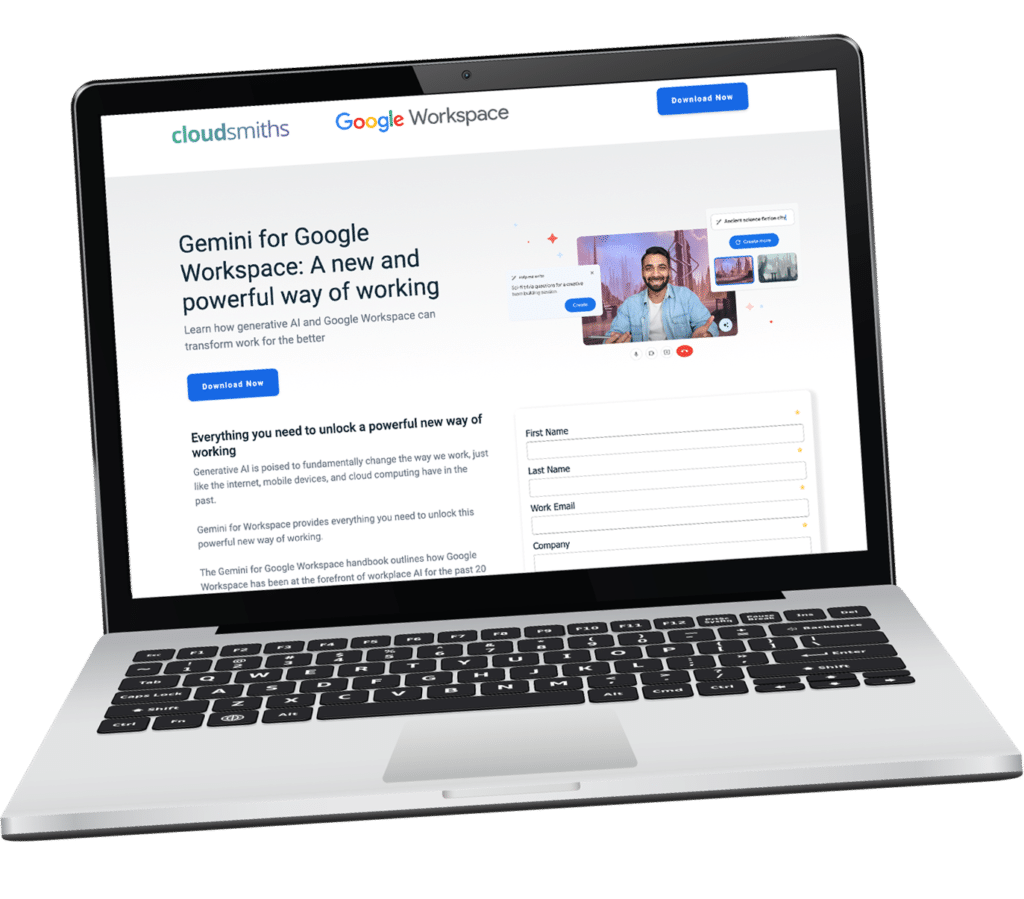 Gemini landing page