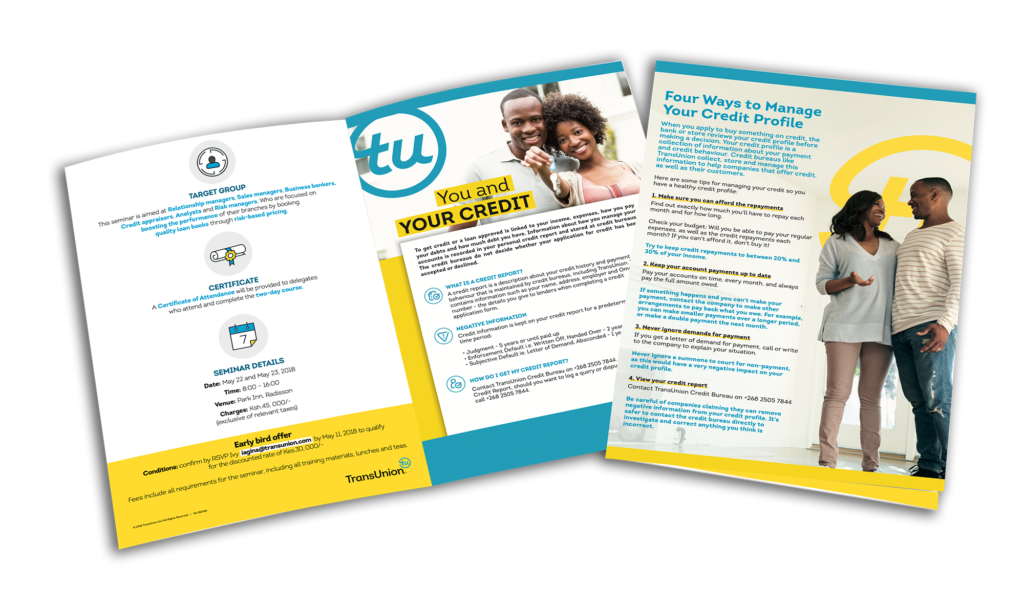 Brochure design for Transunion